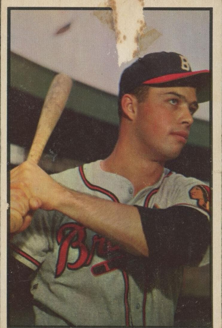 Eddie Mathews 1953 bowman Bowman Color