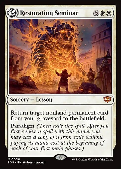 Restoration Seminar 2026 Magic: The Gathering Secrets of Strixhaven Borderless