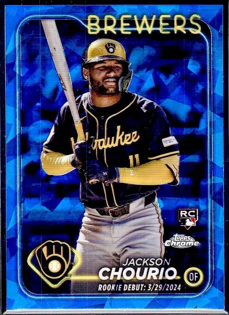 Jackson Chourio 2024 topps Topps Chrome Update Sapphire Edition