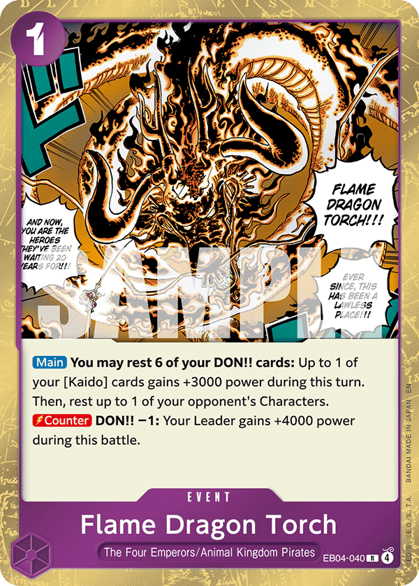 Flame Dragon Torch 2026 One Piece Japanese Extra Booster Egghead Crisis