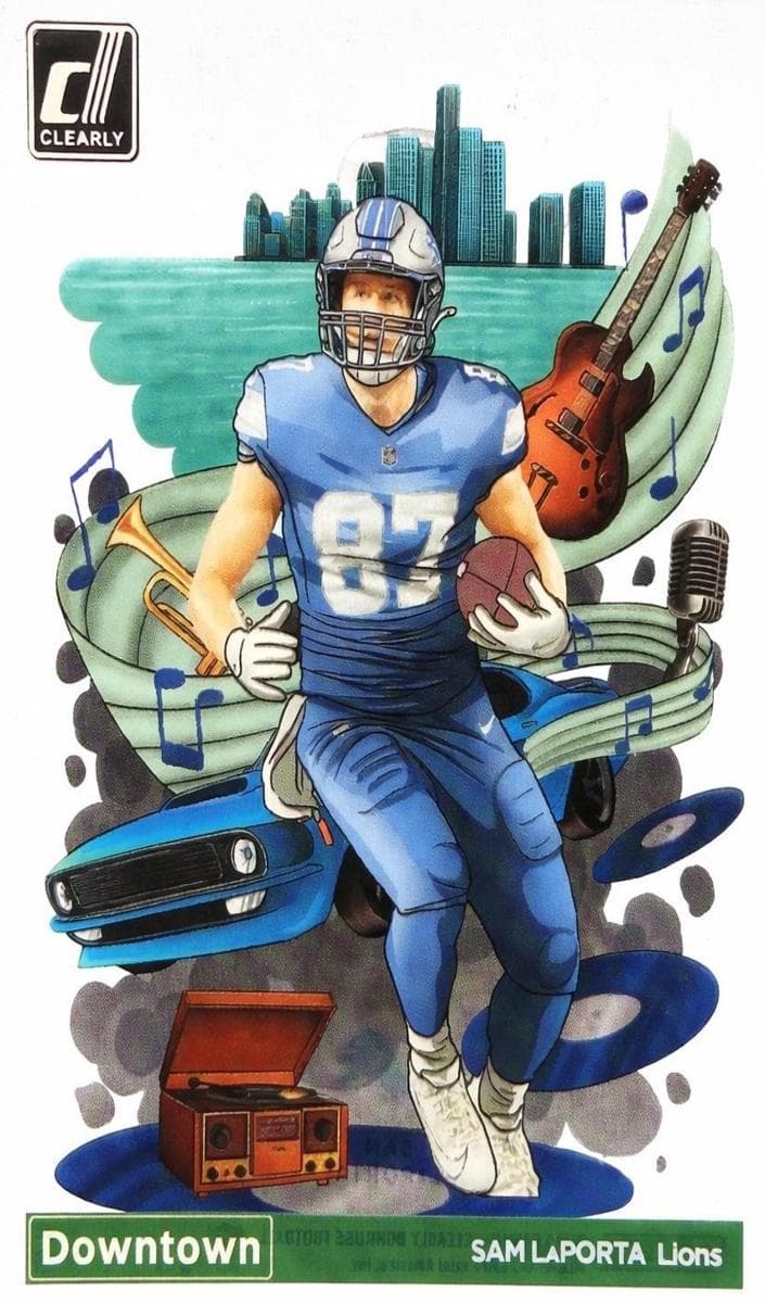 Sam LaPorta 2024 panini Clearly Donruss