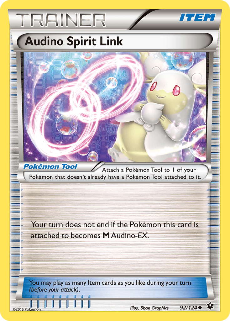 Audino Spirit Link 2016 Pokemon Fates Collide Reverse Holo