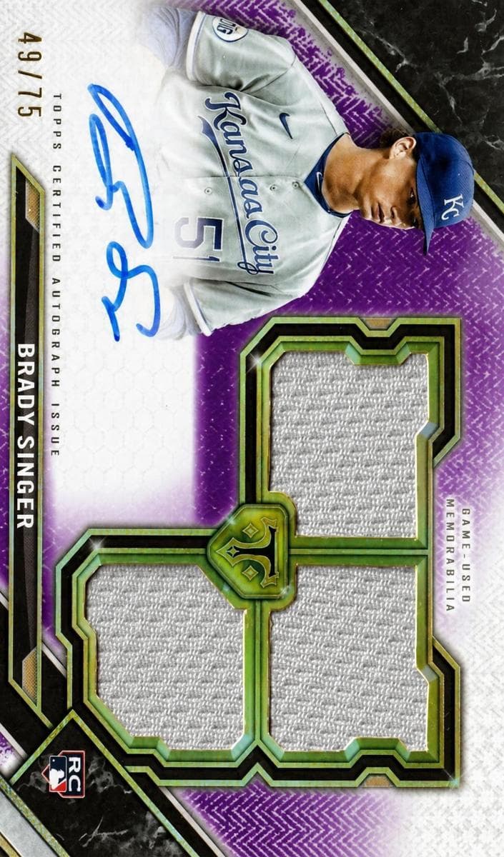 Brady Singer 2021 topps Topps Triple Threads
