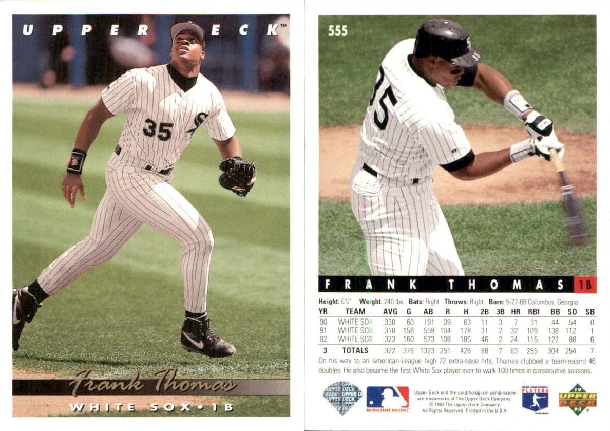 Frank Thomas 1993 upper-deck Upper Deck