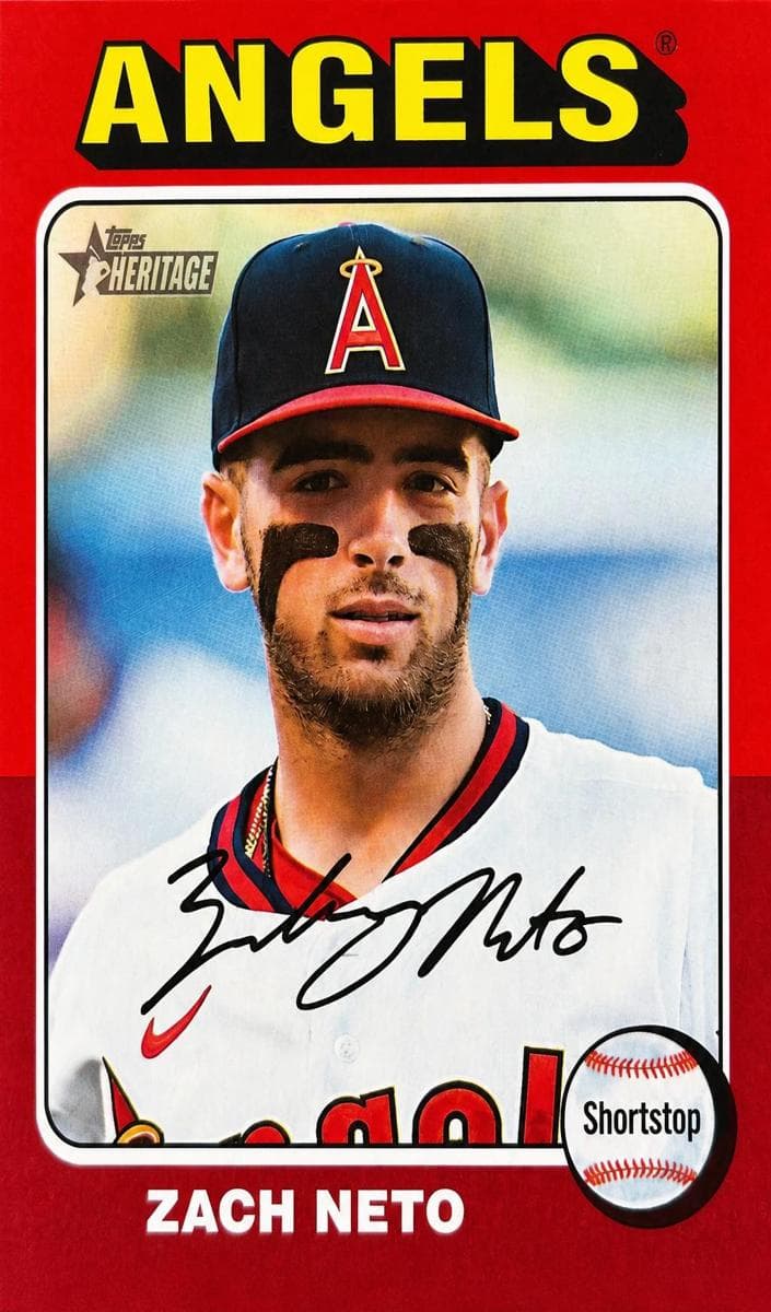 Zach Neto 2024 topps Topps Heritage