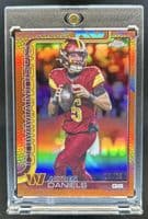 Jayden Daniels 2025 topps Topps Chrome Sapphire Edition Orange