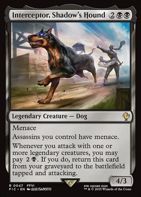 Interceptor, Shadow's Hound 2025 Magic: The Gathering Final Fantasy Commander Extended Art