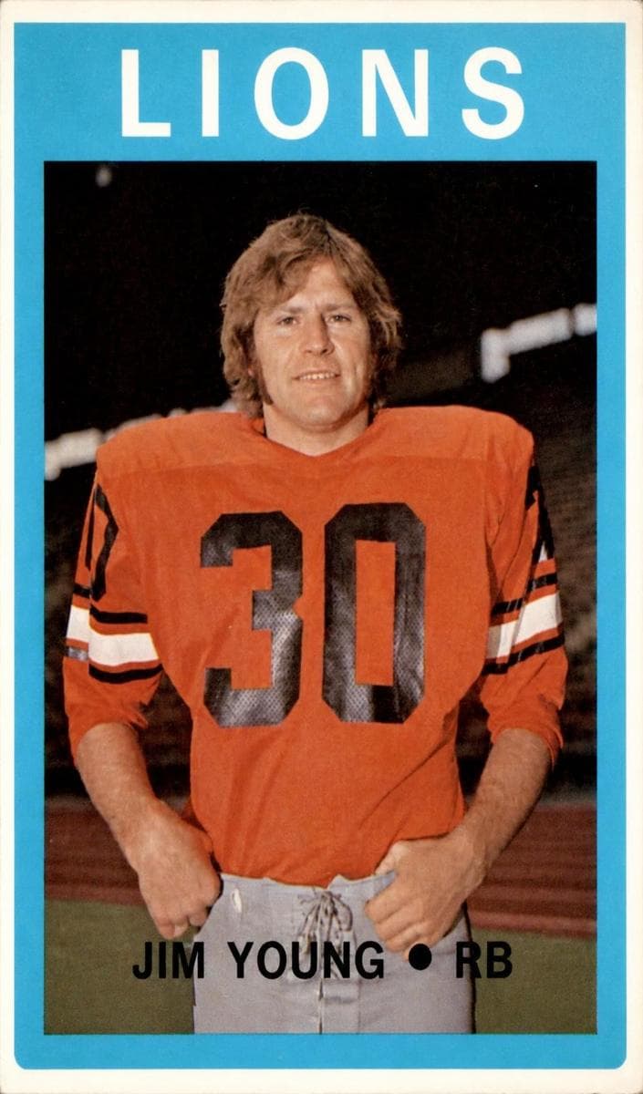 Jim Young 1972 o-pee-chee Cfl