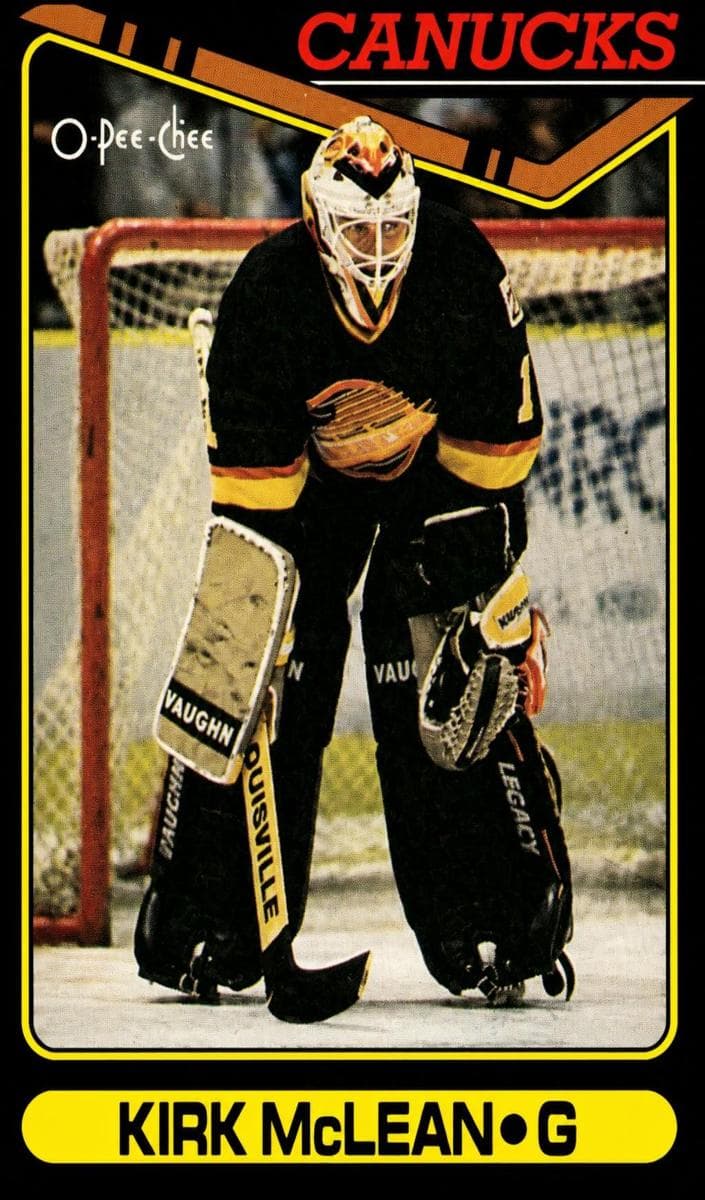 Kirk McLean 1990 topps O-Pee-Chee