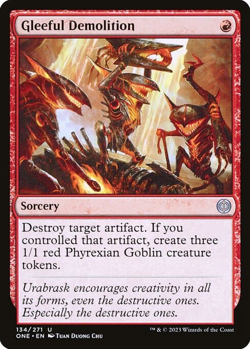 Gleeful Demolition 2023 Magic: The Gathering Phyrexia: All Will Be One