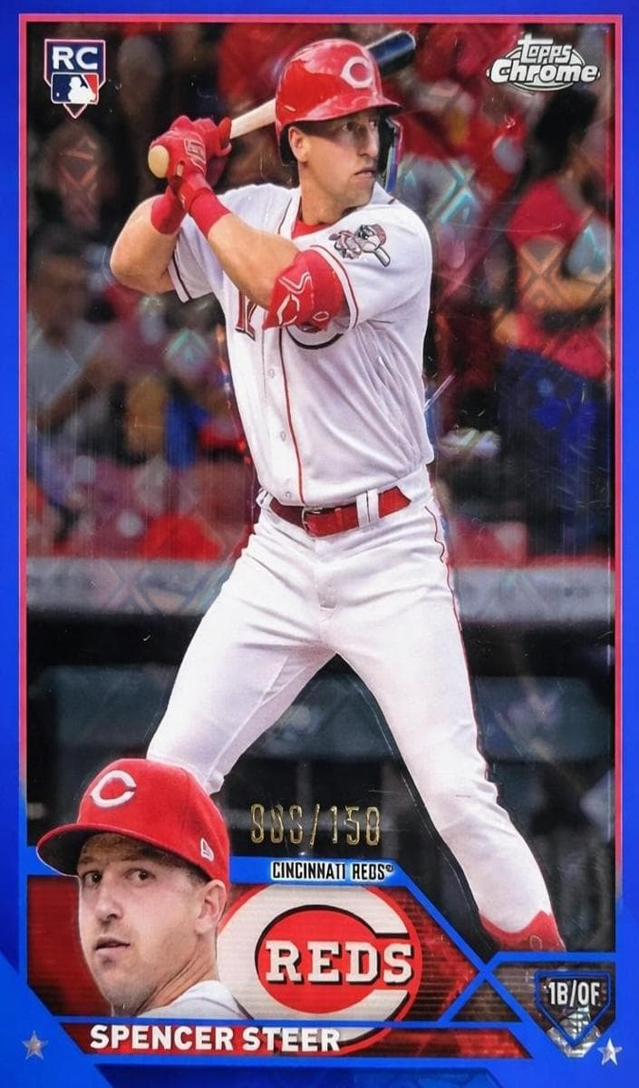 Spencer Steer 2023 topps Topps Chrome Logofractor Edition
