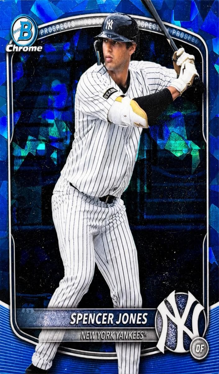 Spencer Jones 2025 bowman Bowman Draft Sapphire