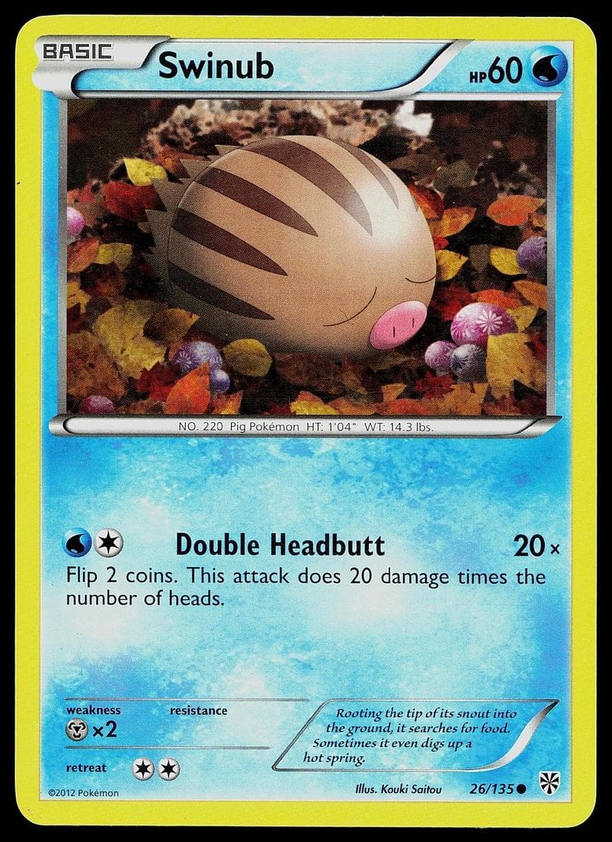 Swinub trading card
