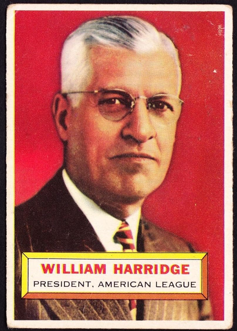William Harridge 1956 topps