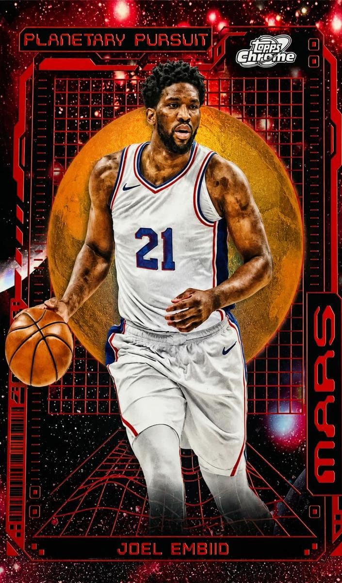 Joel Embiid 2023 topps Topps Chrome Cosmic
