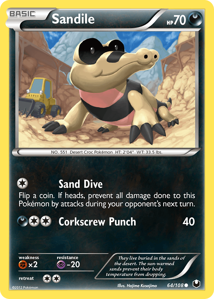 Sandile 2012 Pokemon Dark Explorers