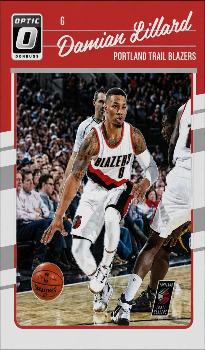 Damian Lillard 2016 panini Donruss Optic