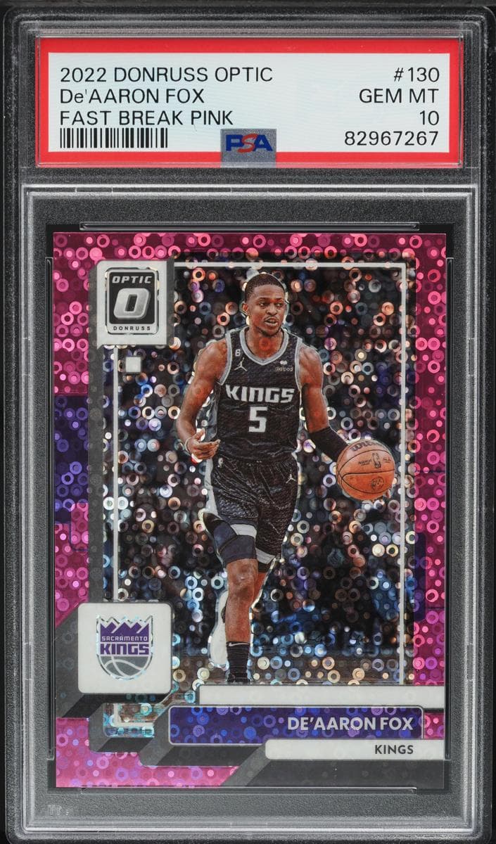 De'Aaron Fox 2022 panini Donruss Optic