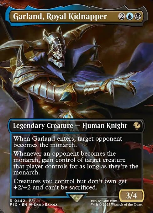 Garland, Royal Kidnapper 2025 Magic: The Gathering Final Fantasy Commander Borderless
