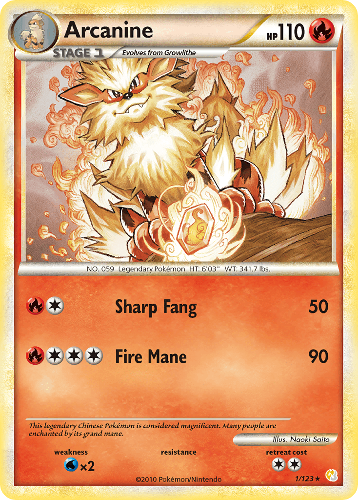 Arcanine 2010 Pokemon HeartGold & SoulSilver