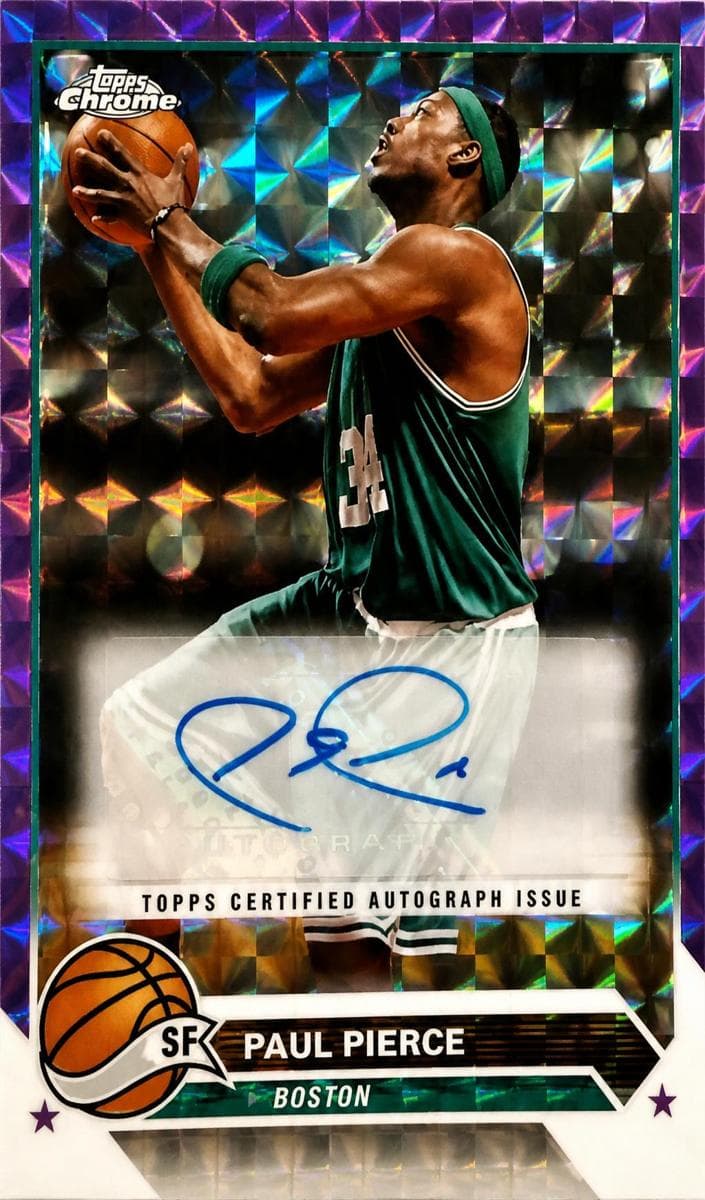 Paul Pierce 2023 topps Topps Chrome Sapphire Edition