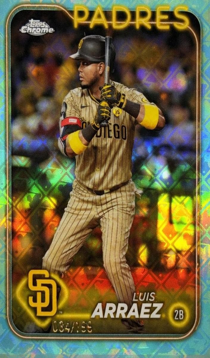 Luis Arraez 2024 topps Topps Chrome Logofractor Edition
