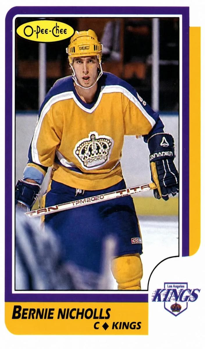 Bernie Nicholls 1986 topps O-Pee-Chee
