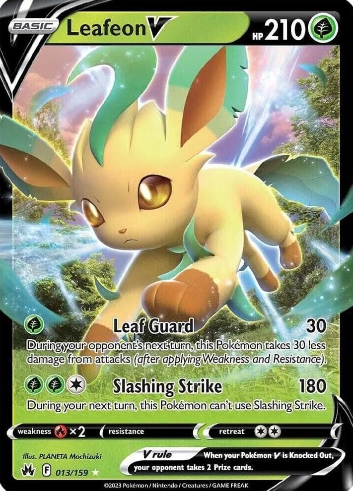 Leafeon V trading card