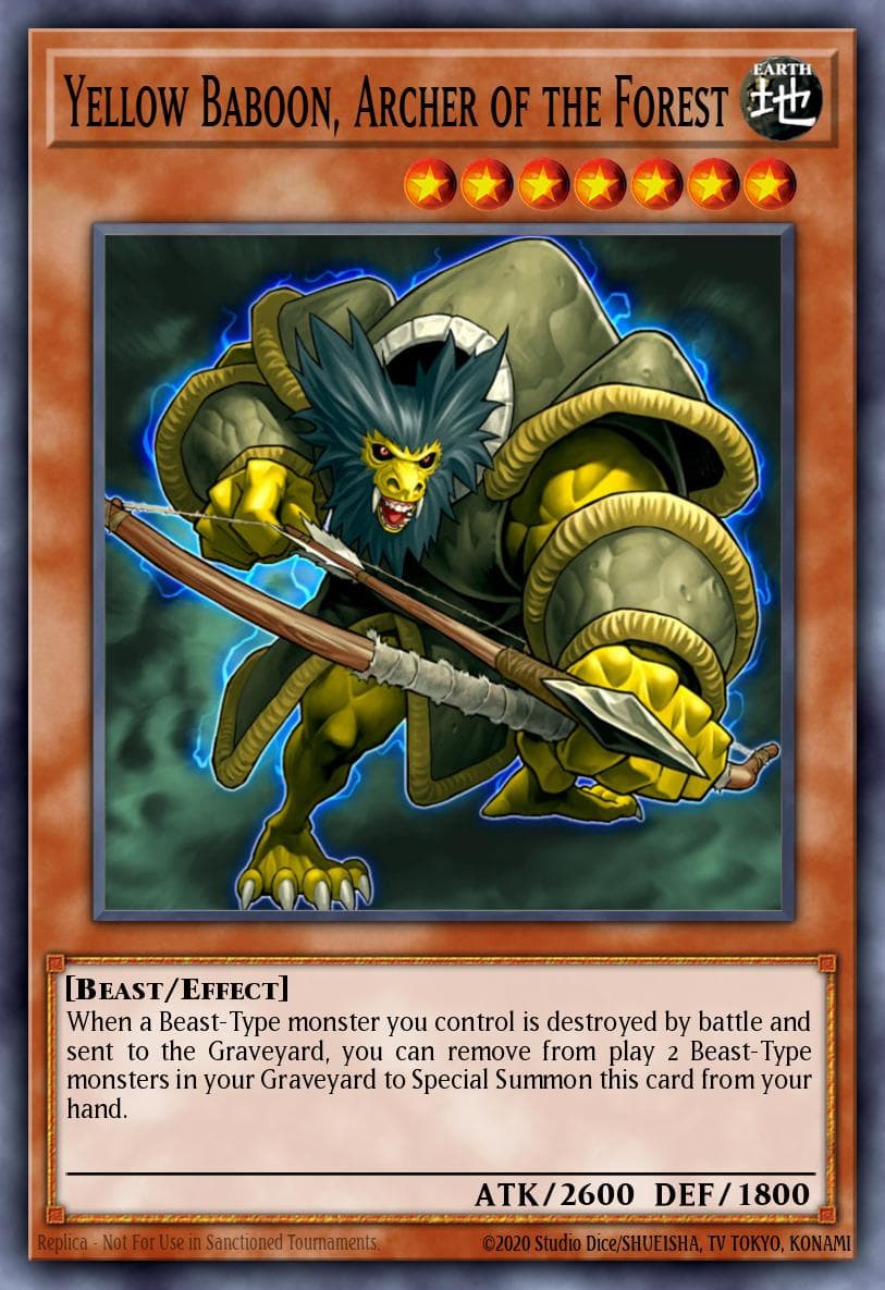 Yellow Baboon, Archer of the Forest #SOVR-EN084