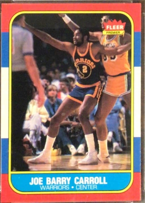 BASKETBALL JOE BARRY CARROLL 1986 Fleer 1986 Fleer