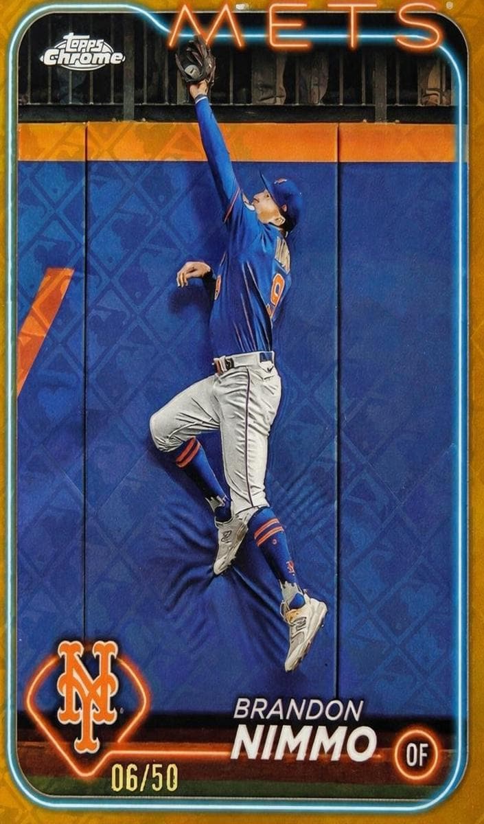 Brandon Nimmo 2024 topps Topps Chrome Logofractor Edition