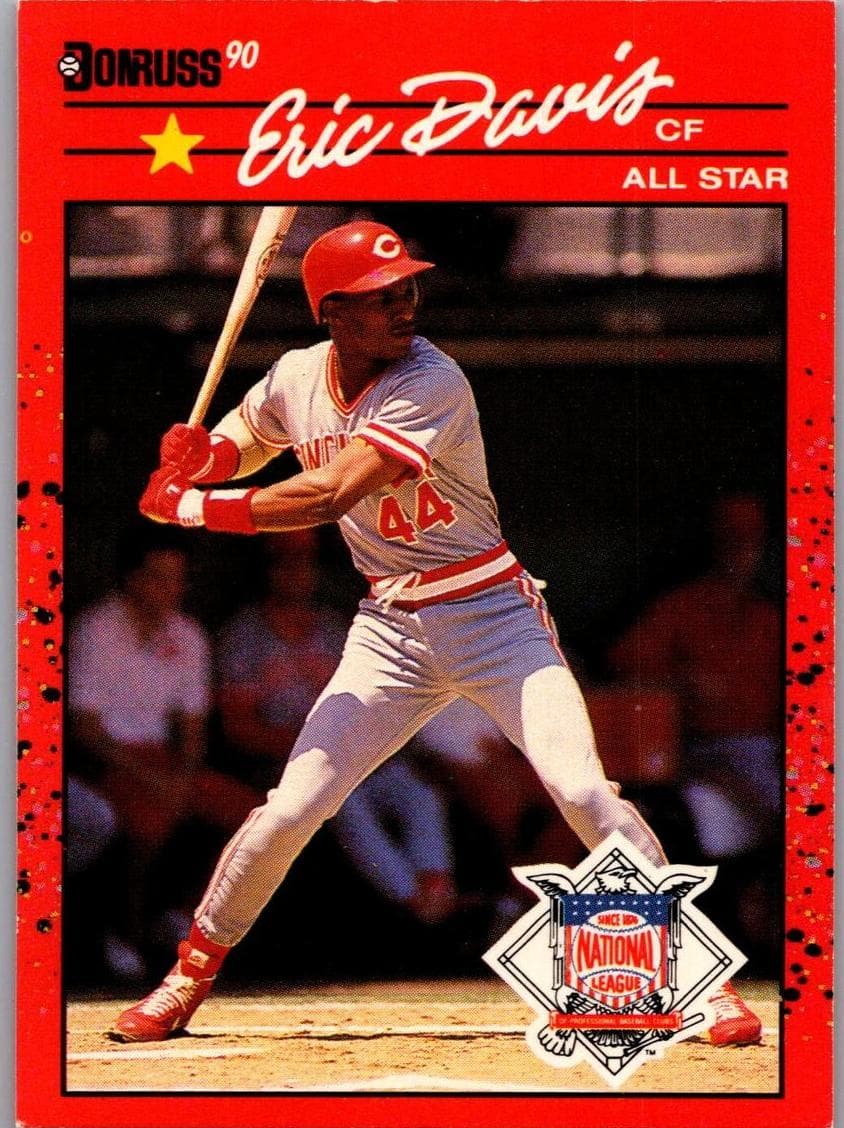 Eric Davis 1990 panini Donruss