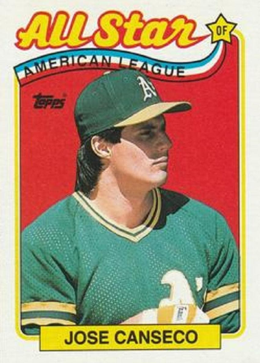 Jose Canseco 1989 topps All-star