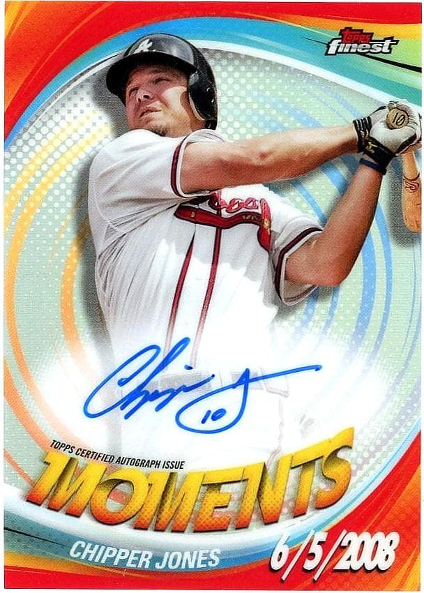 Chipper Jones 2025 Topps Finest auto card