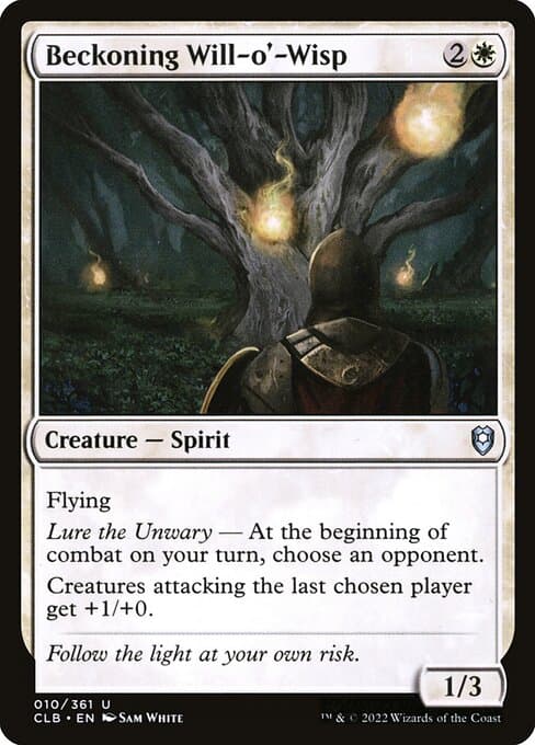 Beckoning Will-o'-Wisp 2022 Magic: The Gathering Commander Legends: Battle for Baldur's Gate
