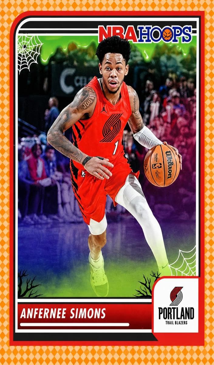 Anfernee Simons 2023 panini Hoops Haunted Hoops