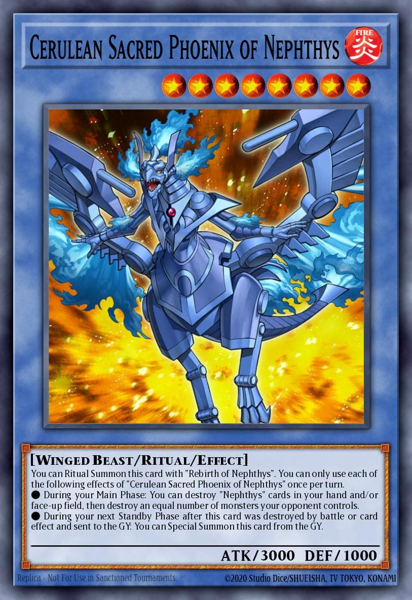 Cerulean Sacred Phoenix of Nephthys #HISU-EN006