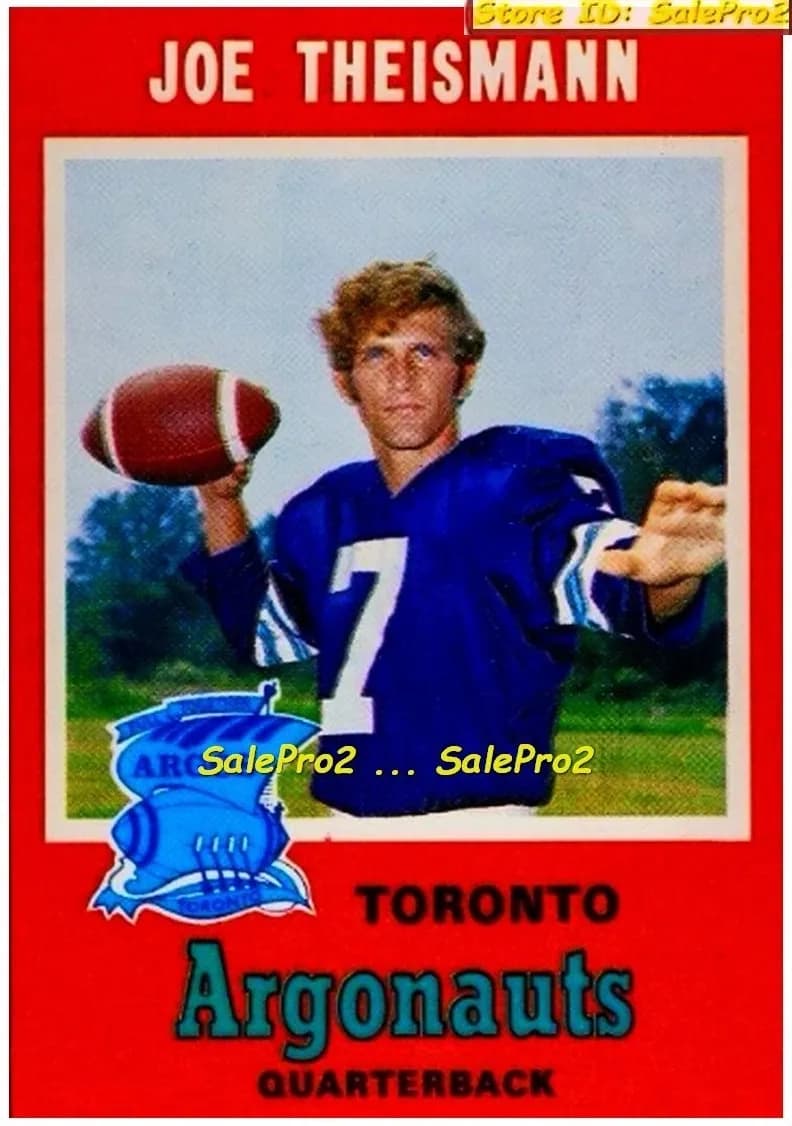 Joe Theismann 1971 o-pee-chee Cfl