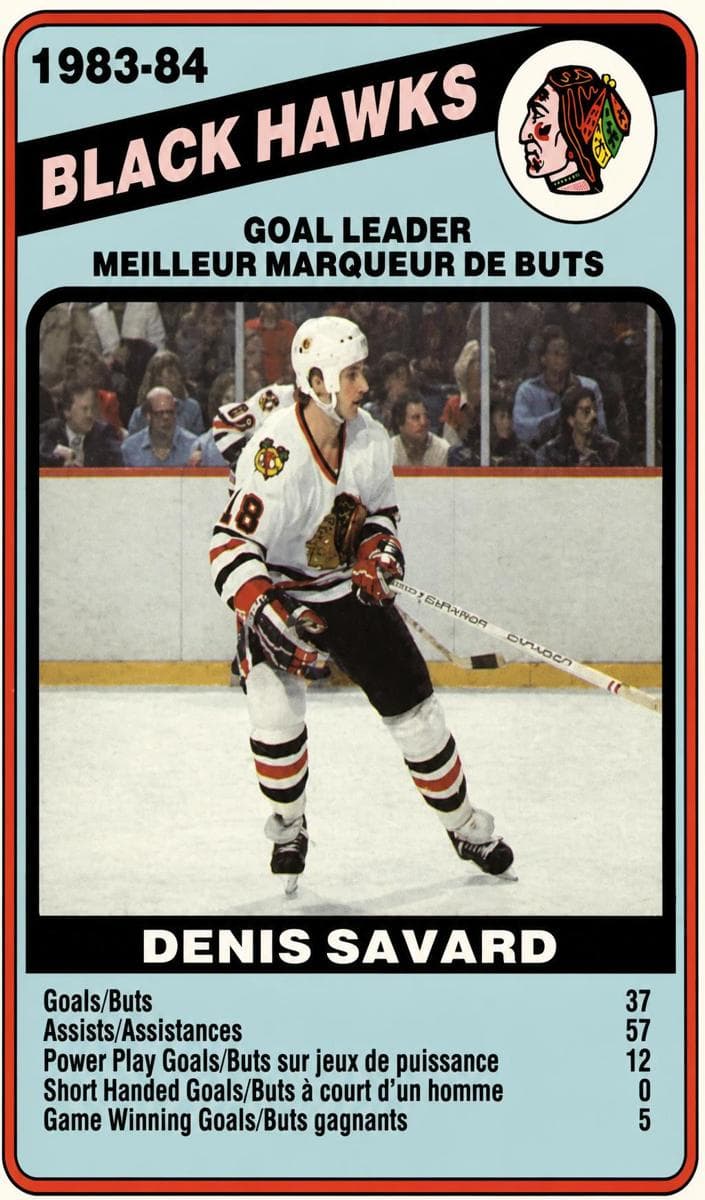 Denis Savard 1984 topps O-Pee-Chee