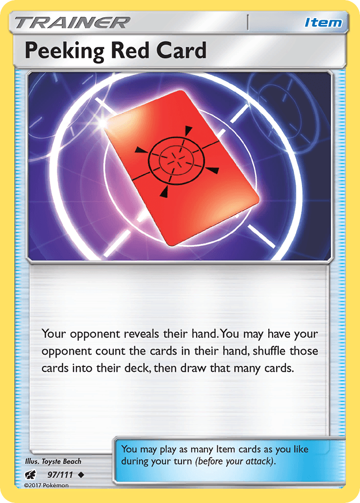 Peeking Red Card 2017 Pokemon Crimson Invasion