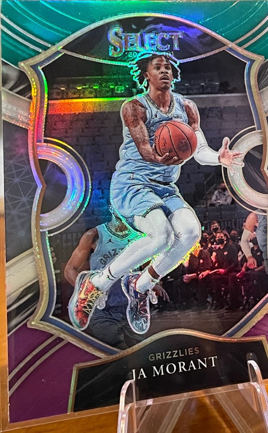 Basketball Ja Morant 2020 Panini Select 2020 Panini Select red-shimmer example 1