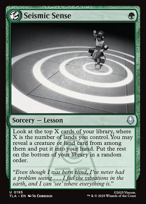 Seismic Sense 2025 Magic: The Gathering Avatar: The Last Airbender
