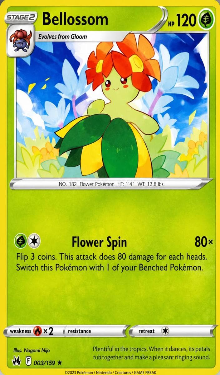 Bellossom trading card