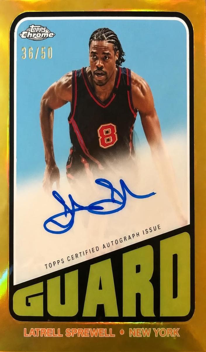 Latrell Sprewell 2023 topps Topps Chrome