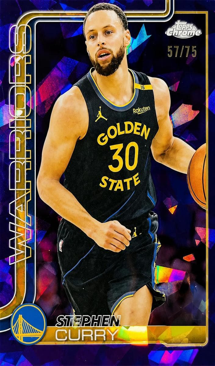 Stephen Curry 2025 topps Topps Chrome Sapphire