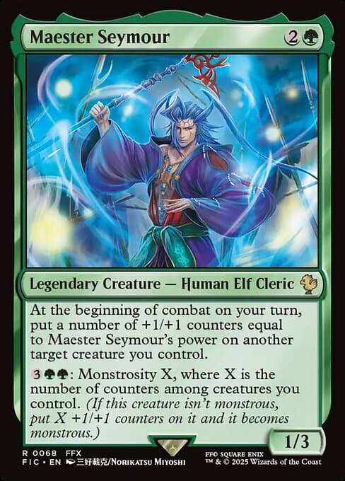 Maester Seymour 2025 Magic: The Gathering Final Fantasy Commander Extended Art