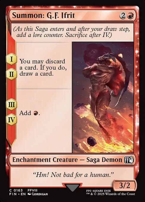 Summon: G.F. Ifrit 2025 Magic: The Gathering Final Fantasy Borderless