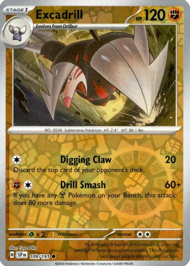 Excadrill trading card
