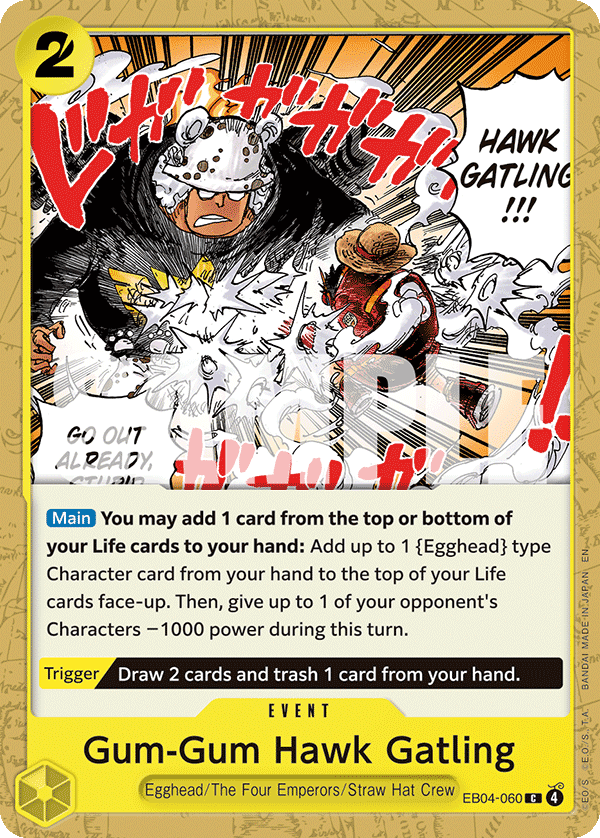 Gum-Gum Hawk Gatling 2026 One Piece Extra Booster EB04