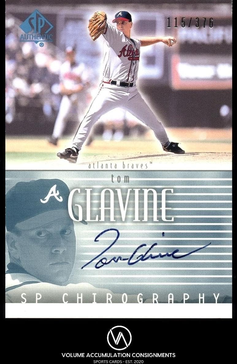 Tom Glavine 2002 SP Authentic auto card